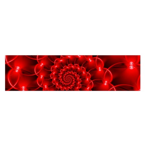 Glossy Red Spiral Fractal Satin Scarf (Oblong) from ArtsNow.com Front