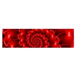 Glossy Red Spiral Fractal Satin Scarf (Oblong)