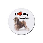 Lowchen Rubber Round Coaster (4 pack)