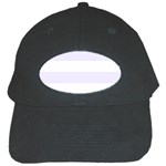 Horizontal Stripes - White and Pastel Violet Black Cap