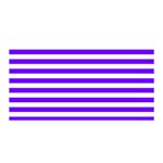 Horizontal Stripes - White and Indigo Violet Satin Wrap