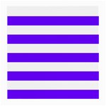 Horizontal Stripes - White and Indigo Violet Medium Glasses Cloth