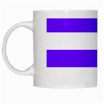 Horizontal Stripes - White and Indigo Violet White Mug