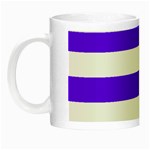 Horizontal Stripes - White and Indigo Violet Night Luminous Mug