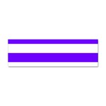 Horizontal Stripes - White and Indigo Violet Sticker (Bumper)