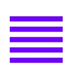 Horizontal Stripes - White and Indigo Violet Greeting Card 5  x 7 