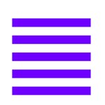 Horizontal Stripes - White and Indigo Violet Greeting Card 4.5  x 6 