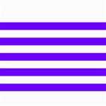 Horizontal Stripes - White and Indigo Violet 5  x 7  Photo Cards