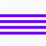 Horizontal Stripes - White and Indigo Violet 4  x 8  Photo Cards