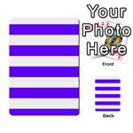 Horizontal Stripes - White and Indigo Violet Multi-purpose Cards (Rectangle)