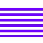 Horizontal Stripes - White and Indigo Violet Birthday Cake 3D Greeting Card (7x5)