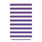 Horizontal Stripes - White and Dark Lavender Violet Memory Card Reader (Rectangular)