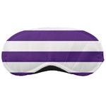 Horizontal Stripes - White and Dark Lavender Violet Sleeping Mask