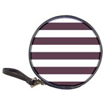 Horizontal Stripes - White and Eggplant Violet Classic 20-CD Wallet