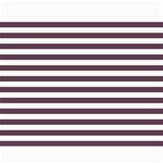 Horizontal Stripes - White and Eggplant Violet Collage 11  x 14 