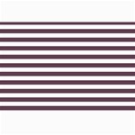 Horizontal Stripes - White and Eggplant Violet Collage 12  x 18 