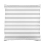 Horizontal Stripes - White and Gainsboro Gray Standard Cushion Case (One Side)