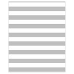 Horizontal Stripes - White and Silver Gray Drawstring Bag (Small)