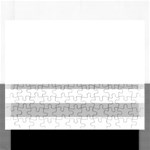 Horizontal Stripes - White and Silver Gray Jigsaw Puzzle (Rectangular)