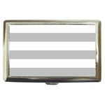 Horizontal Stripes - White and Silver Gray Cigarette Money Case