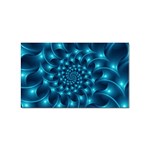 Glossy Light Blue Spiral Fractal Sticker (Rectangular)