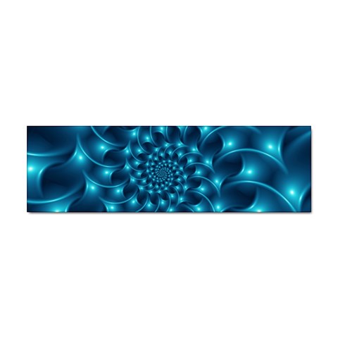 Glossy Light Blue Spiral Fractal Sticker (Bumper) from ArtsNow.com Front