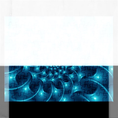 Glossy Light Blue Spiral Fractal Jigsaw Puzzle (Rectangular) from ArtsNow.com Front