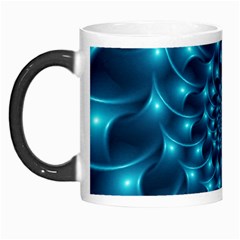 Glossy Light Blue Spiral Fractal Morph Mug from ArtsNow.com Left