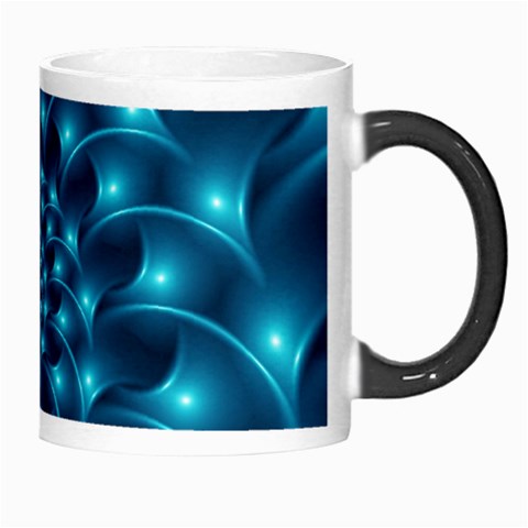 Glossy Light Blue Spiral Fractal Morph Mug from ArtsNow.com Right