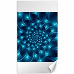 Glossy Light Blue Spiral Fractal Canvas 40  x 72 