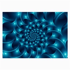 Glossy Light Blue Spiral Fractal Large Glasses Cloth (2 Sides) from ArtsNow.com Front