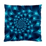 Glossy Light Blue Spiral Fractal Standard Cushion Case (One Side)