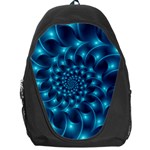 Glossy Light Blue Spiral Fractal Backpack Bag