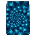 Glossy Light Blue Spiral Fractal Removable Flap Cover (L)