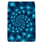 Glossy Light Blue Spiral Fractal Removable Flap Cover (S)