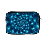 Glossy Light Blue Spiral Fractal Apple iPad Mini Zipper Case