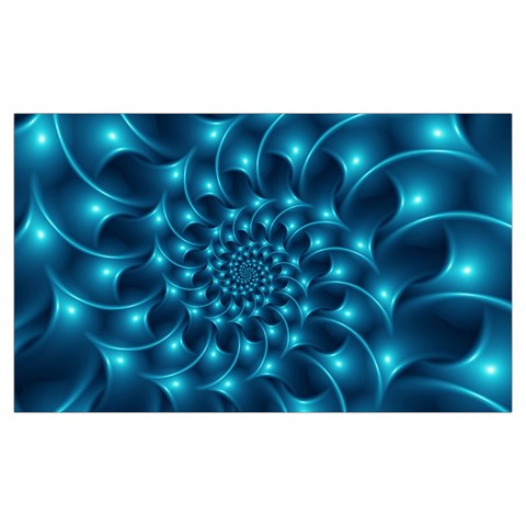 Glossy Light Blue Spiral Fractal Samsung Note 4 Hardshell Back Case from ArtsNow.com Front