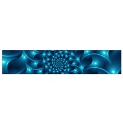 Glossy Light Blue Spiral Fractal Flano Scarf (Small) from ArtsNow.com Front