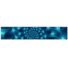 Glossy Light Blue Spiral Fractal Flano Scarf (Large) from ArtsNow.com Front