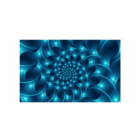 Glossy Light Blue Spiral Fractal Satin Wrap from ArtsNow.com Front