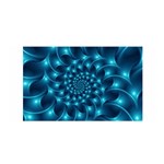 Glossy Light Blue Spiral Fractal Satin Wrap