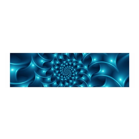 Glossy Light Blue Spiral Fractal Satin Scarf (Oblong) from ArtsNow.com Front