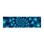 Glossy Light Blue Spiral Fractal Satin Scarf (Oblong)