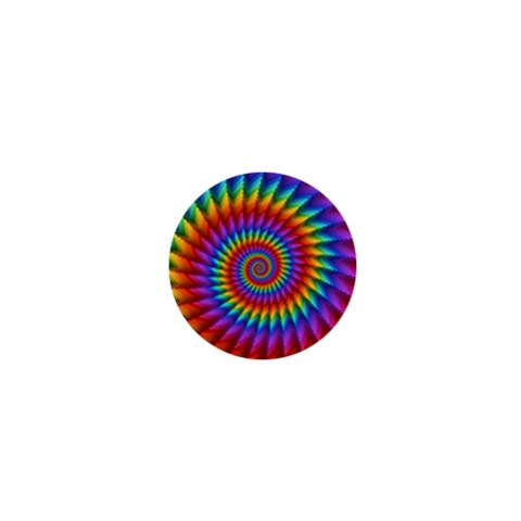 Psychedelic Rainbow Spiral 1  Mini Button from ArtsNow.com Front