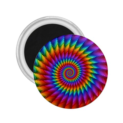 Psychedelic Rainbow Spiral 2.25  Magnet from ArtsNow.com Front