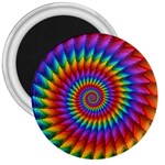 Psychedelic Rainbow Spiral 3  Magnet