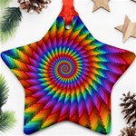 Psychedelic Rainbow Spiral Ornament (Star)