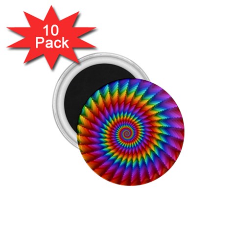 Psychedelic Rainbow Spiral 1.75  Magnet (10 pack)  from ArtsNow.com Front