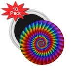 Psychedelic Rainbow Spiral 2.25  Magnet (10 pack)