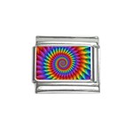 Psychedelic Rainbow Spiral Italian Charm (9mm)